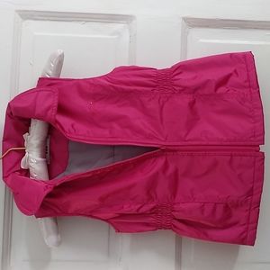 Size 8 Girls pink hooded vest